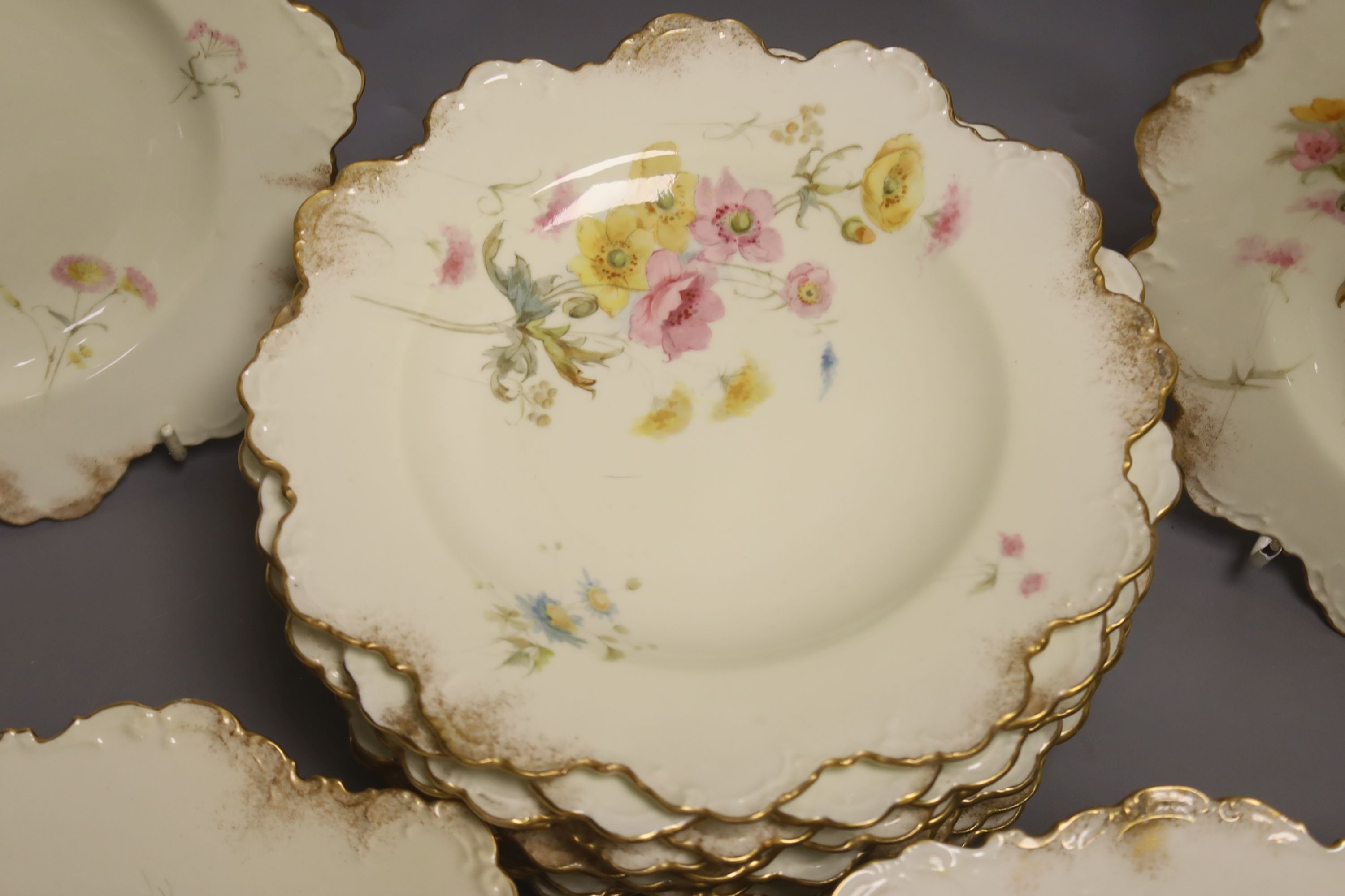 A Royal Crown Derby part dessert service, c.1900